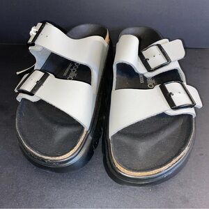 Birkenstock Gray and Black Sandals